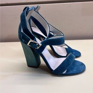 Made in Italy Giovanna Grazzini Blue Strappy High Heel Sandals